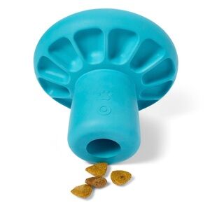 Doggy Kong Styled Mushroom Teal Green Blue Toy to stuff dog food or treats